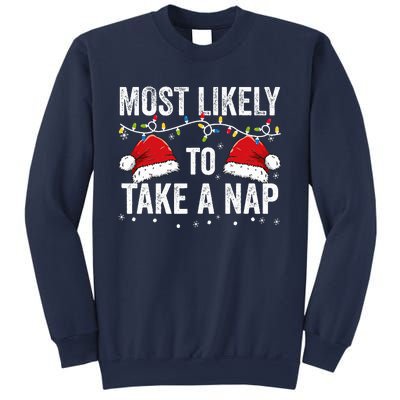 Most Likely To Take A Nap Matching Christmas For Family Sweatshirt