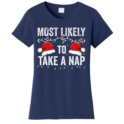 Most Likely To Take A Nap Matching Christmas For Family Women's T-Shirt