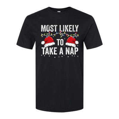 Most Likely To Take A Nap Matching Christmas For Family Softstyle CVC T-Shirt