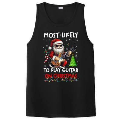 Most Likely To Play Guitar With Santa Matching Christmas PosiCharge Competitor Tank