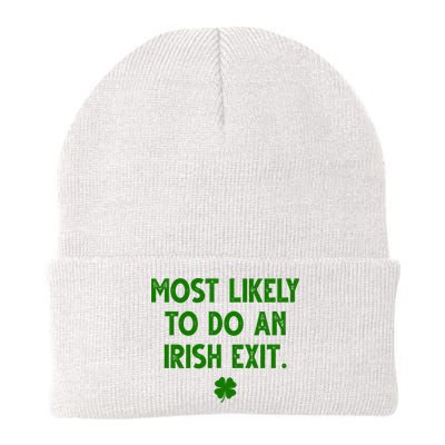 Most Likely To Do An Irish Exit Funny St Patrick's Day Beanie