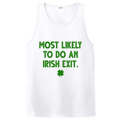 Most Likely To Do An Irish Exit Funny St Patrick's Day PosiCharge Competitor Tank