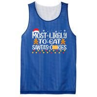 Most Likely To Eat SantaS Cookies Christmas Pajama Family Gift Mesh Reversible Basketball Jersey Tank