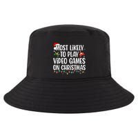 Most Likely To Play Video Games On Christmas Family Matching Cool Comfort Performance Bucket Hat