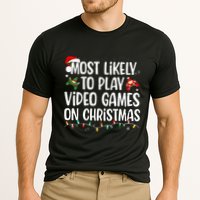 Most Likely To Play Video Games On Christmas Family Matching Performance Shirt