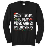 Most Likely To Play Video Games On Christmas Family Matching Sweatshirt