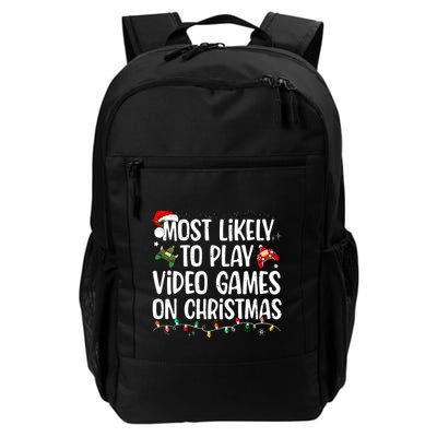 Most Likely To Play Video Games On Christmas Family Matching Backpack