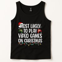 Most Likely To Play Video Games On Christmas Family Matching Tank Top