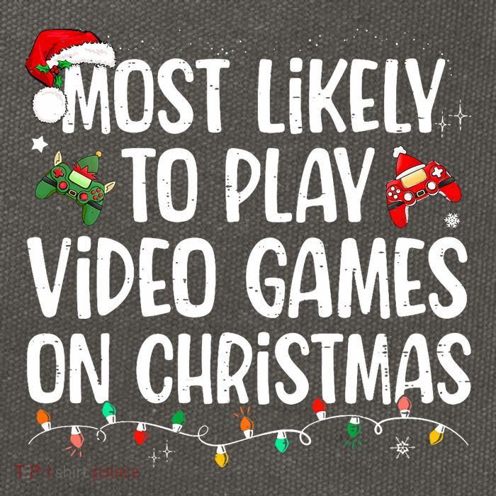 Most Likely To Play Video Games On Christmas Family Matching Cotton Canvas Backpack