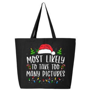 Most Likely To Take Too Many Pictures Funny Christmas 25L Jumbo Tote