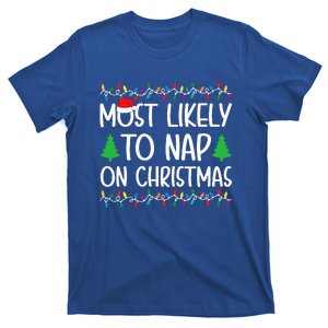 Most Likely To Nap On Christmas for Family  T-Shirt