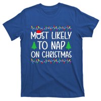 Most Likely To Nap On Christmas for Family  T-Shirt