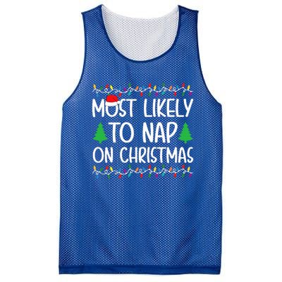 Most Likely To Nap On Christmas for Family  Mesh Reversible Basketball Jersey Tank