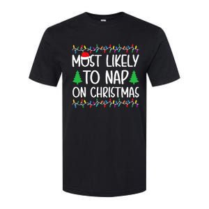 Most Likely To Nap On Christmas for Family  Softstyle CVC T-Shirt