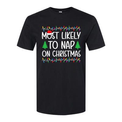 Most Likely To Nap On Christmas for Family  Softstyle CVC T-Shirt