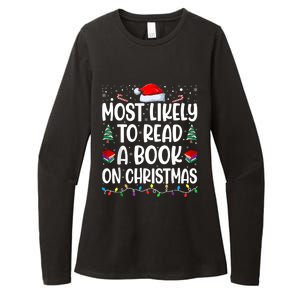 Most Likely To Read A Book On Christmas Matching Family Womens CVC Long Sleeve Shirt