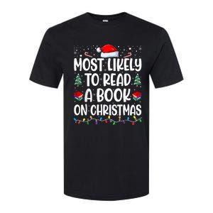 Most Likely To Read A Book On Christmas Matching Family Softstyle CVC T-Shirt