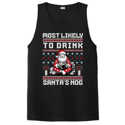 Most Likely To Santas Nog Funny Ugly Christmas Design Gift PosiCharge Competitor Tank