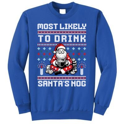 Most Likely To Santas Nog Funny Ugly Christmas Design Gift Sweatshirt