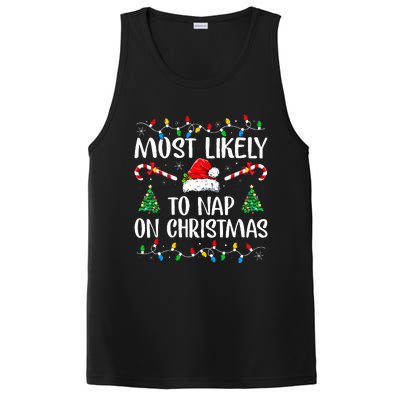 Most Likely To Nap On Christmas Family Christmas Pajamas  PosiCharge Competitor Tank