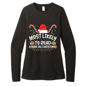 Most Likely To Read A Book On Christmas Matching Family Womens CVC Long Sleeve Shirt