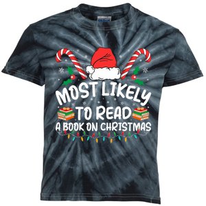 Most Likely To Read A Book On Christmas Matching Family Kids Tie-Dye T-Shirt