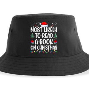 Most Likely To Read A Book On Christmas Matching Family Sustainable Bucket Hat