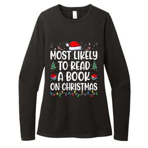 Most Likely To Read A Book On Christmas Matching Family Womens CVC Long Sleeve Shirt