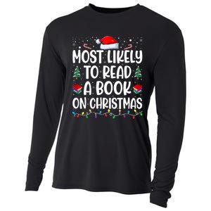 Most Likely To Read A Book On Christmas Matching Family Cooling Performance Long Sleeve Crew