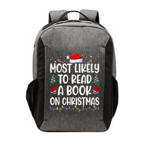 Most Likely To Read A Book On Christmas Matching Family Vector Backpack