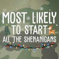 Most Likely To Start All The Shenanigans Funny Christmas Legacy Tie Dye Trucker Hat