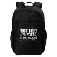 Most Likely To Start All The Shenanigans Funny Christmas Backpack