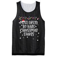 Most Likely To Hate Matching Christmas Funny Family Matching Mesh Reversible Basketball Jersey Tank