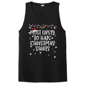 Most Likely To Hate Matching Christmas Funny Family Matching PosiCharge Competitor Tank