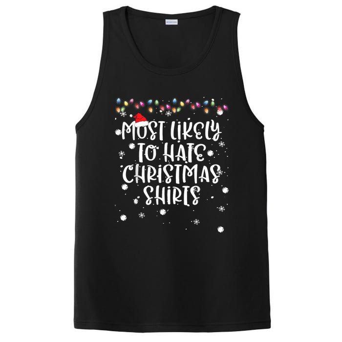 Most Likely To Hate Matching Christmas Funny Family Matching PosiCharge Competitor Tank