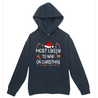 Most Likely To Nap On Christmas Family Funny Matching Urban Pullover Hoodie