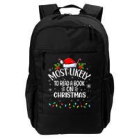 Most Likely To Read A Book On Christmas Daily Commute Backpack