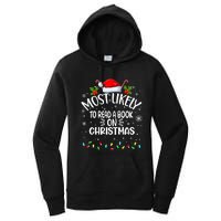 Most Likely To Read A Book On Christmas Women's Pullover Hoodie