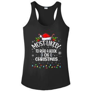 Most Likely To Read A Book On Christmas Ladies PosiCharge Competitor Racerback Tank