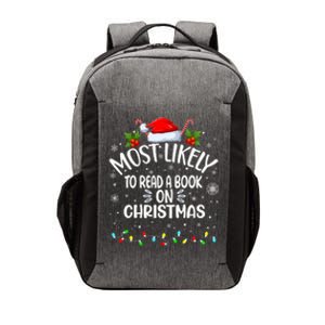 Most Likely To Read A Book On Christmas Vector Backpack