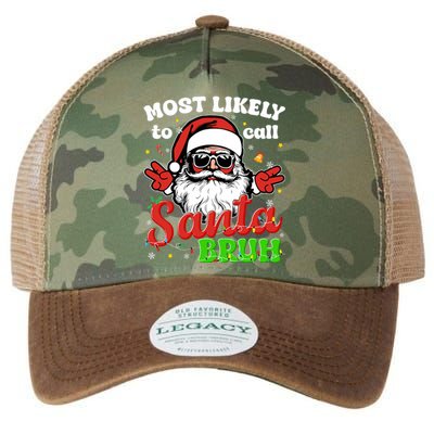 Most Likely To Call Santa Bruh Family Christmas Funny Legacy Tie Dye Trucker Hat