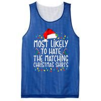 Most Likely To Hate Matching Christmas Funny Family Matching  Mesh Reversible Basketball Jersey Tank