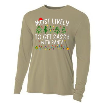 Most Likely To Get Sassy With Santa Matching Christmas Cooling Performance Long Sleeve Crew