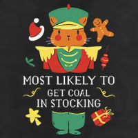 Most Likely To Get Coal In Stocking Christmas Cool Comfort Performance Bucket Hat