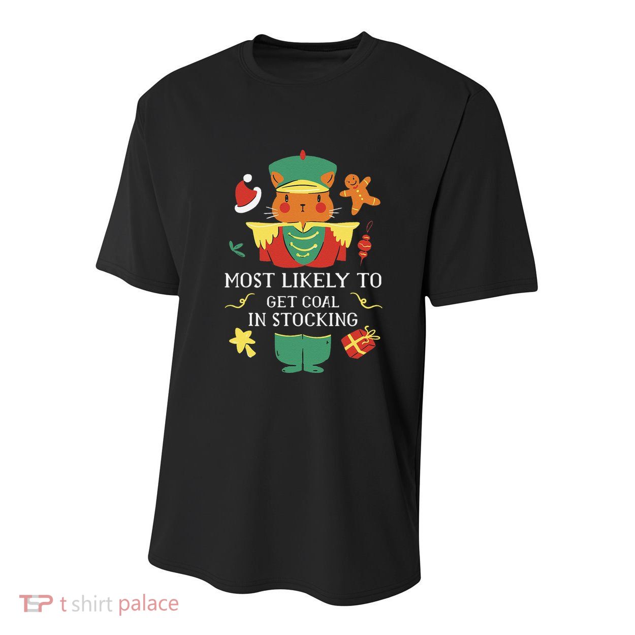 Most Likely To Get Coal In Stocking Christmas Youth Performance Sprint T-Shirt