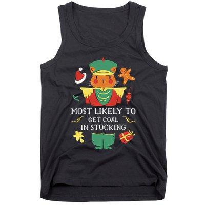 Most Likely To Get Coal In Stocking Christmas Tank Top