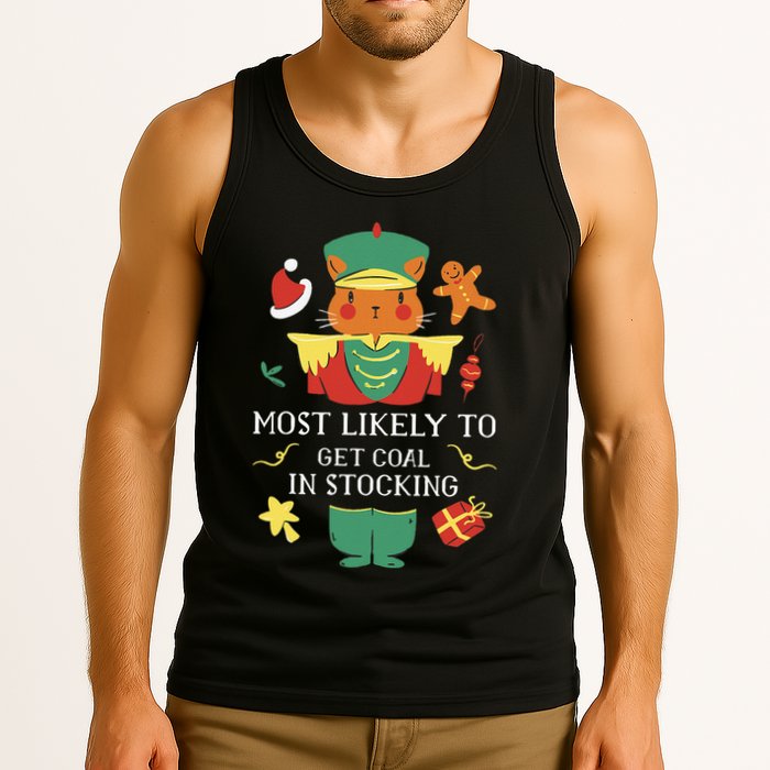 Most Likely To Get Coal In Stocking Christmas Tank Top
