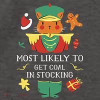 Most Likely To Get Coal In Stocking Christmas Vector Backpack