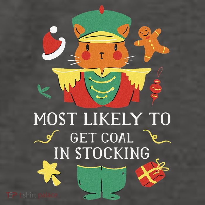 Most Likely To Get Coal In Stocking Christmas Vector Backpack