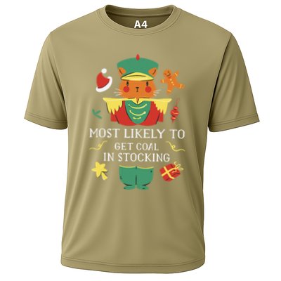 Most Likely To Get Coal In Stocking Christmas Performance Shirt